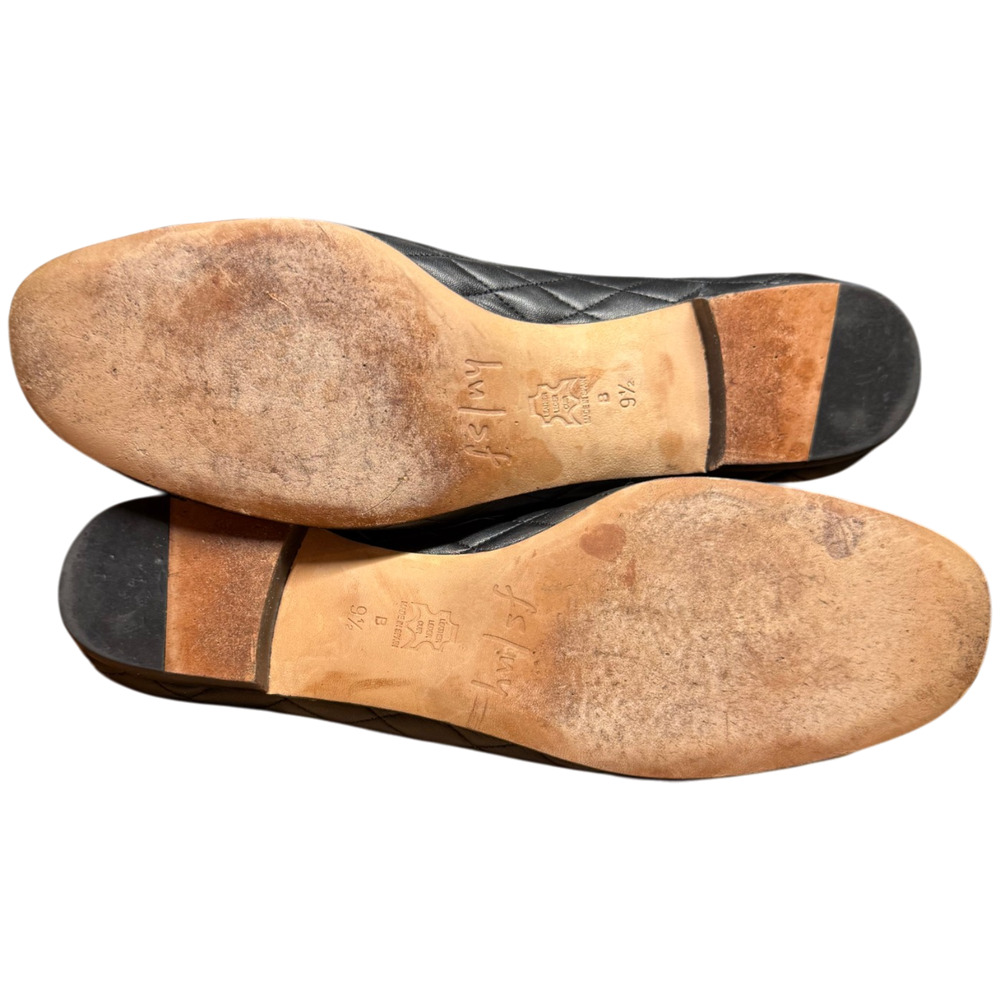 FRENCH SOLE FS/NY Passport Women's 9.5 Black Ballet Flats Leather Sole Comfort - Picture 12 of 12